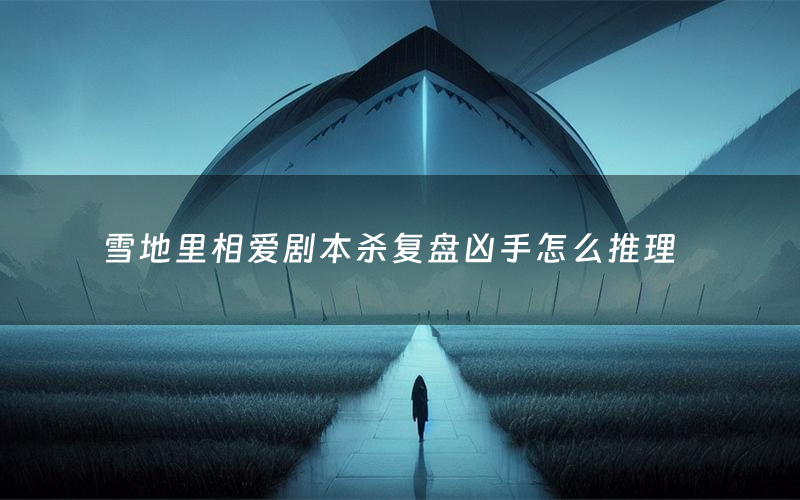 雪地里相爱剧本杀复盘凶手怎么推理