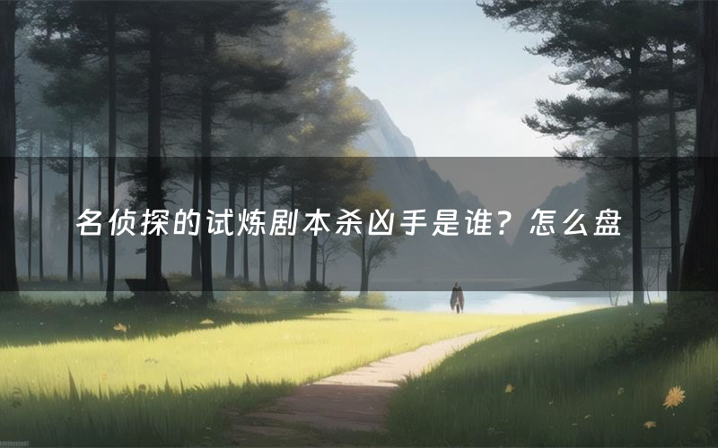 名侦探的试炼剧本杀凶手是谁？怎么盘