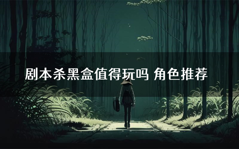 剧本杀黑盒值得玩吗 角色推荐