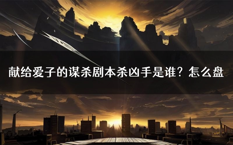 献给爱子的谋杀剧本杀凶手是谁?怎么盘