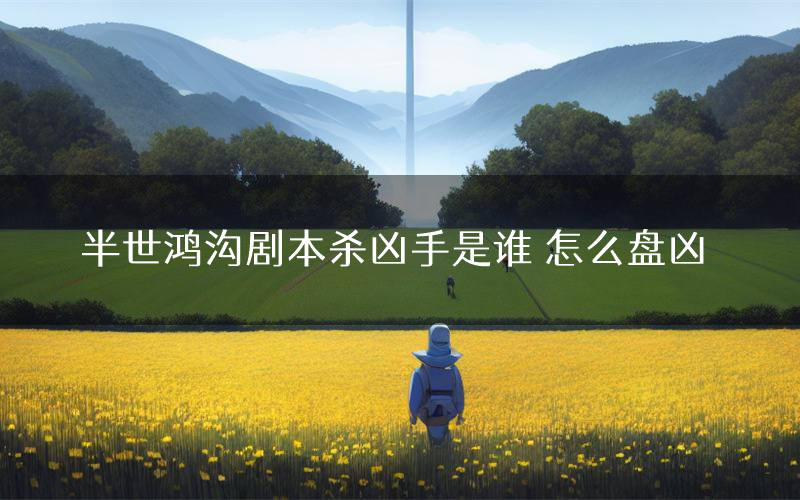 半世鸿沟剧本杀凶手是谁 怎么盘凶