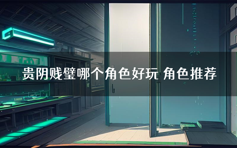 贵阴贱璧哪个角色好玩 角色推荐