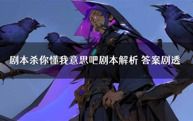 剧本杀你懂我意思吧剧本解析 答案剧透